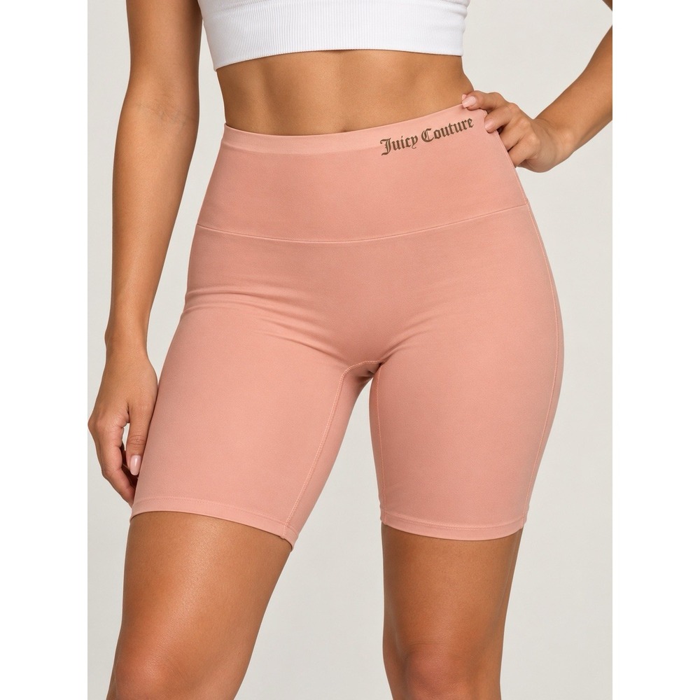 Juicy Couture Shapewear Biker Shorts Seamless M Pink High Waisted Shapewear